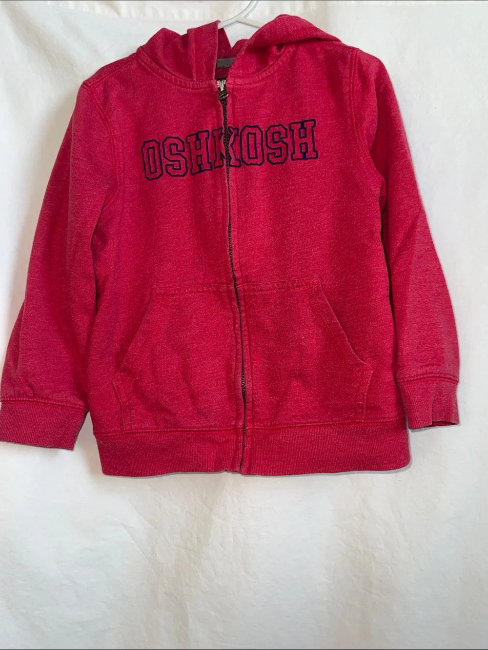 OshKosh B'gosh Bright Red Full-Zip Hooded Sweatshirt